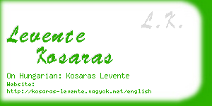 levente kosaras business card